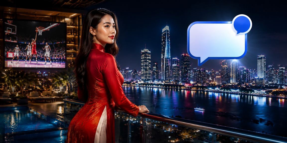 Người dùng Hà Nội theo dõi kèo bóng rổ trực tuyến trên điện thoại vào buổi tối